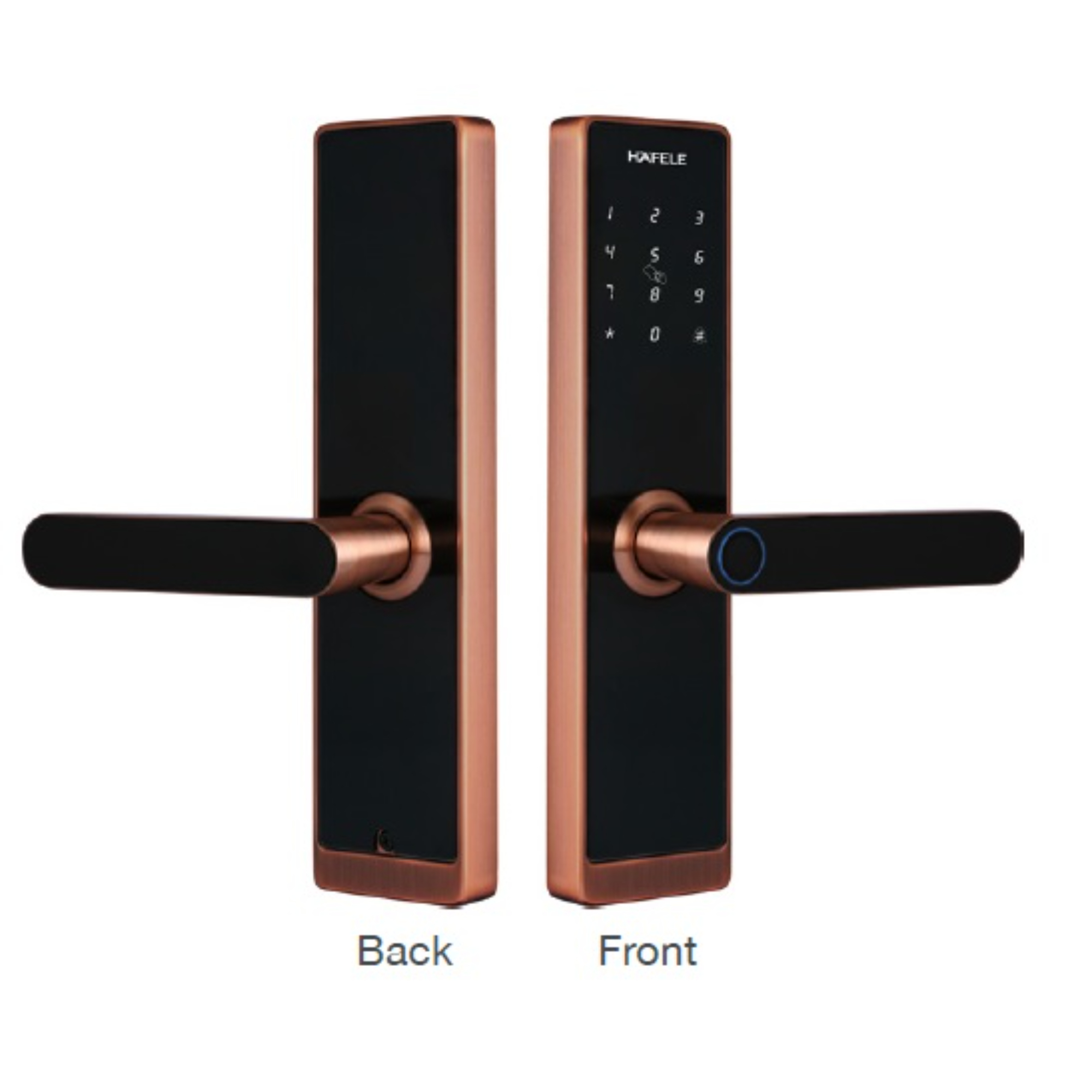 Hafele Digital Smart Lock for Door (Antique Copper) – 5 in 1 – with Bluetooth