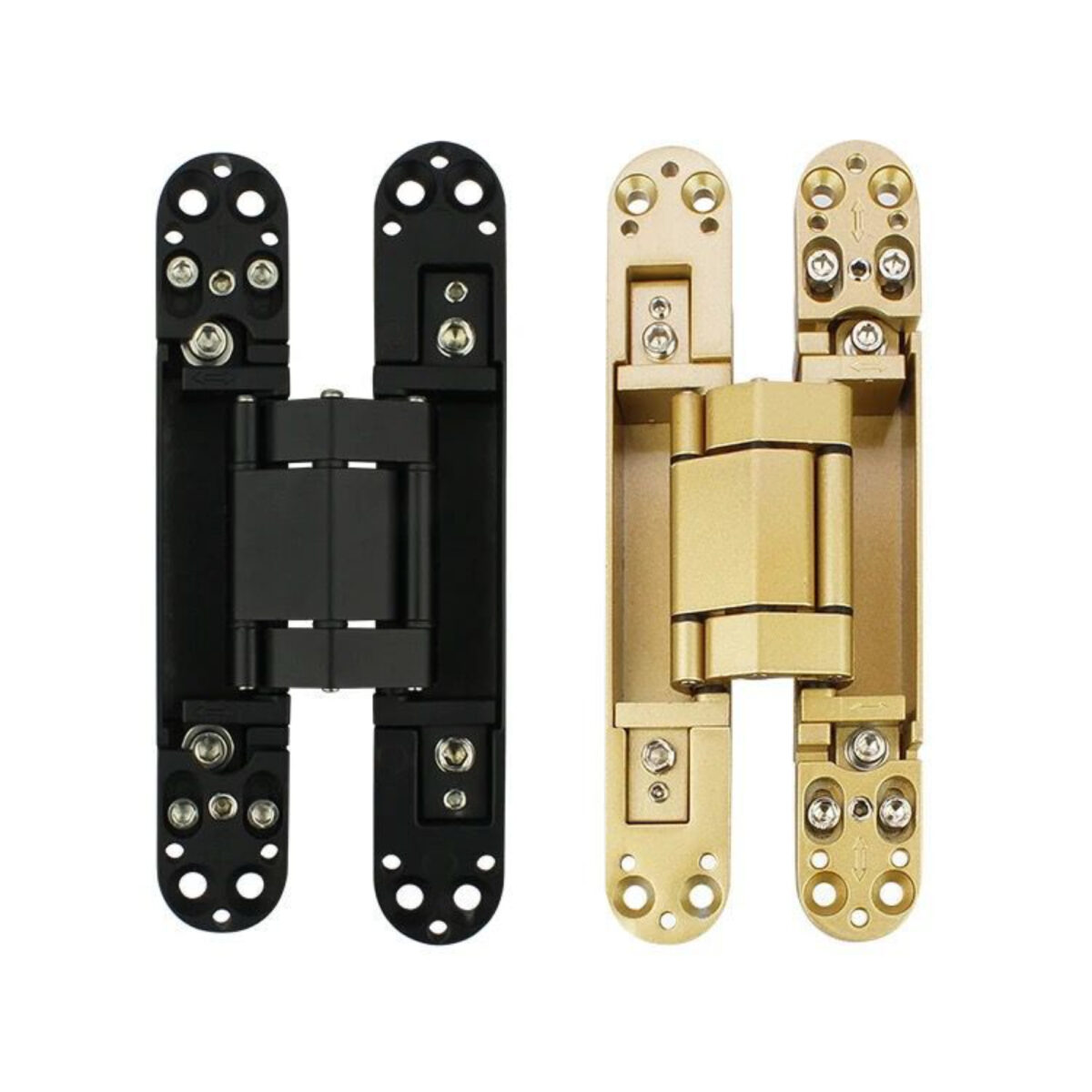 Safezone Concealed Hinges - Black & Brush Gold