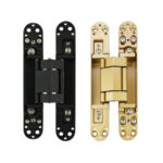 Safezone Concealed Hinges - Black & Brush Gold