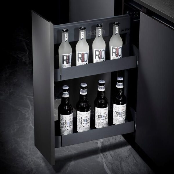 Hettich Bottle Pull Out Iron Grey
