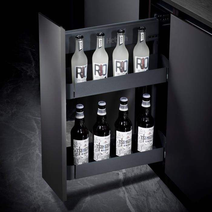 Hettich Bottle Pull Out Iron Grey